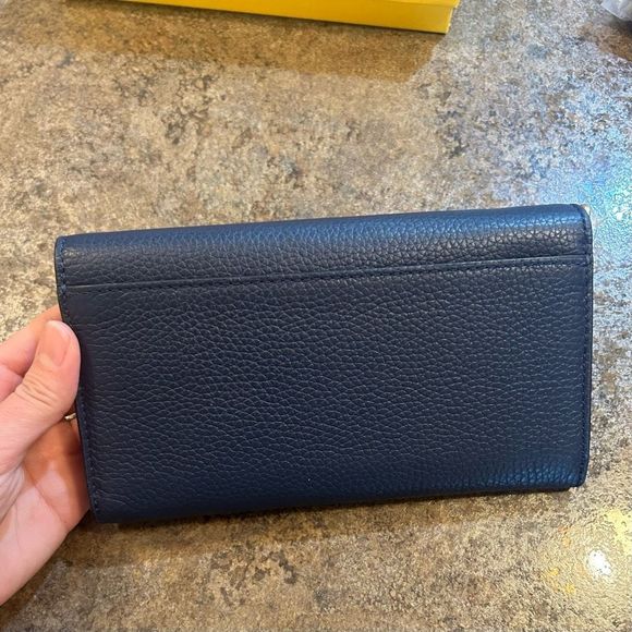 NWT Tory Burch Long Snap Wallet Royal Navy - Picture 7 of 11
